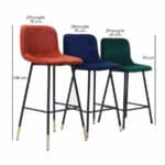 Barkruk Mikky groen velvet