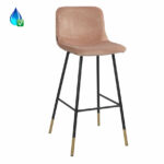 Barkruk Mikky roze velvet