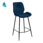 Barkruk Toby donkerblauw velvet