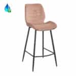 Barkruk Toby roze velvet