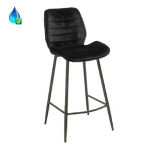 Barkruk Toby zwart velvet