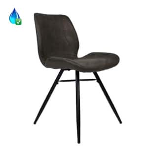 Eetkamerstoel Barrel eco-leer antraciet