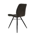 Eetkamerstoel Barrel eco-leer antraciet