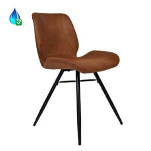 Eetkamerstoel Barrel eco-leer Cognac