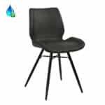 Eetkamerstoel Barrel eco-leer zwart