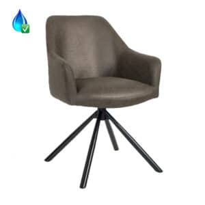 Eetkamerstoel Davie microvezel antraciet