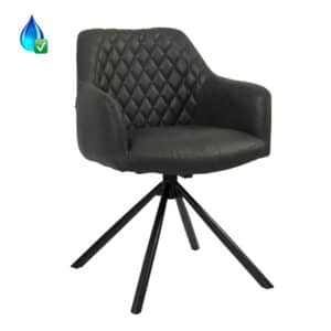 Eetkamerstoel Dex eco-leer zwart