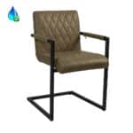 Eetkamerstoel Block eco-leer olijfgroen