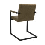 Eetkamerstoel Block eco-leer olijfgroen