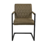 Eetkamerstoel Block eco-leer olijfgroen