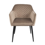 Eetkamerstoel Fiona taupe velvet