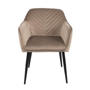 Eetkamerstoel Fiona taupe velvet