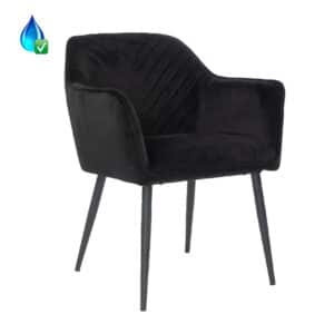 Eetkamerstoel Fiona zwart velvet