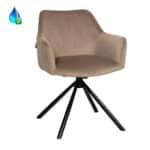 Eetkamerstoel Furtado taupe velvet