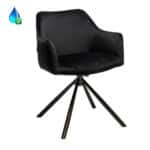 Eetkamerstoel Furtado zwart velvet