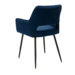 Eetkamerstoel Mika donkerblauw velvet