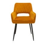 Eetkamerstoel Mika okergeel velvet