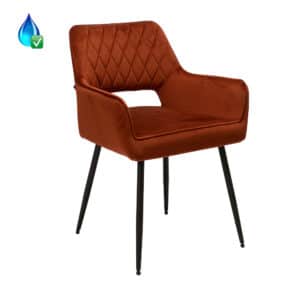 Eetkamerstoel Mika koper velvet