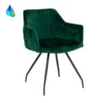 Eetkamerstoel Nelly donkergroen velvet