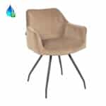 Eetkamerstoel Nelly taupe velvet