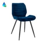 Eetkamerstoel Toby donkerblauw velvet