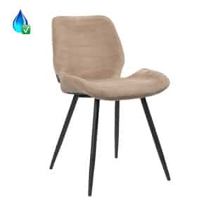 Eetkamerstoel Toby taupe velvet