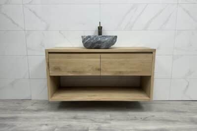 Eiken badkamermeubel Dane met open vak