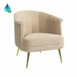 Fauteuil Amy beige velvet