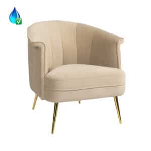 Fauteuil Amy beige velvet