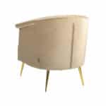 Fauteuil Amy beige velvet