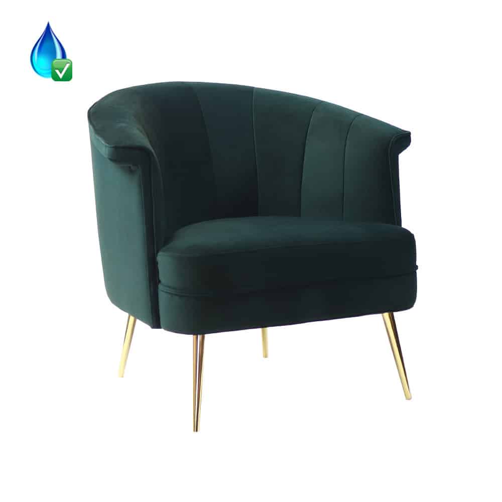 NordXL Fauteuil Amy donkergroen velvet
