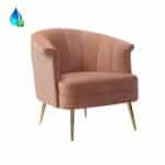 Fauteuil Amy roze velvet