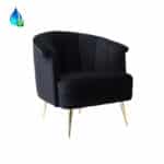Fauteuil Amy zwart velvet
