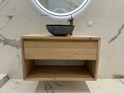 Eiken badkamermeubel Dane met open vak