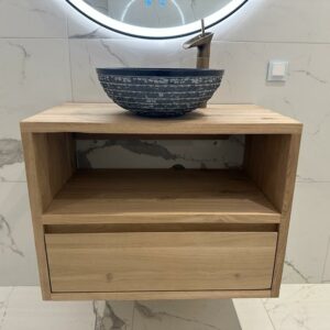 Zwevend eiken badmeubel Cato