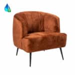 Fauteuil Billy koper velvet
