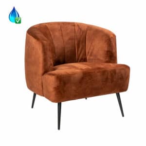 Fauteuil Billy koper velvet