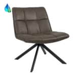 Fauteuil Eevi eco-leer antraciet
