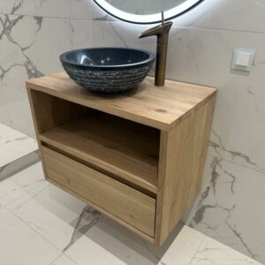 Zwevend eiken badmeubel Cato