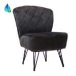 Fauteuil Else antraciet velvet
