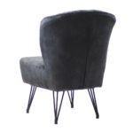 Fauteuil Else antraciet velvet