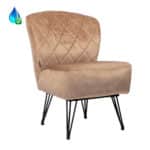 Fauteuil Else taupe velvet