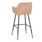 Barkruk Fiona roze velvet