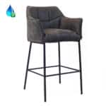 Barkruk Aaron microvezel antraciet