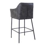 Barkruk Aaron microvezel antraciet