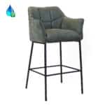 Barkruk Aaron microvezel olijfgroen