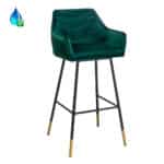 Barkruk Fiona donkergroen velvet