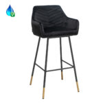 Barkruk Fiona zwart velvet