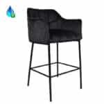 Barkruk Jayron antraciet velvet