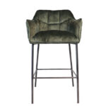 Barkruk Jayron groen velvet